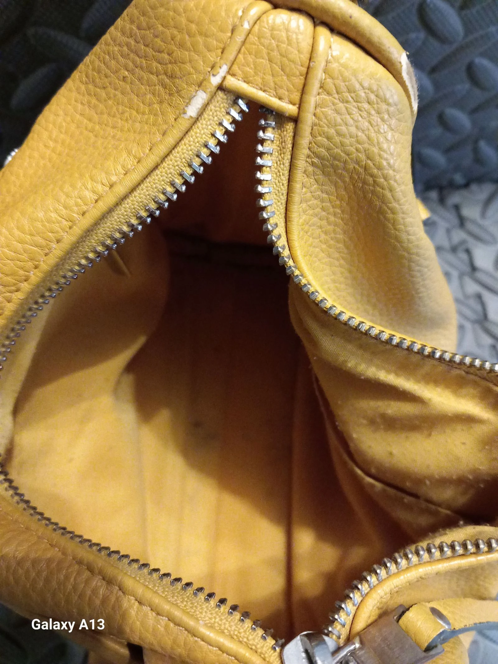 Schouder tas / Hobo schoudertas met meerdere zakken – Mosterdgeel (Lederachtige stijl) – photo 5